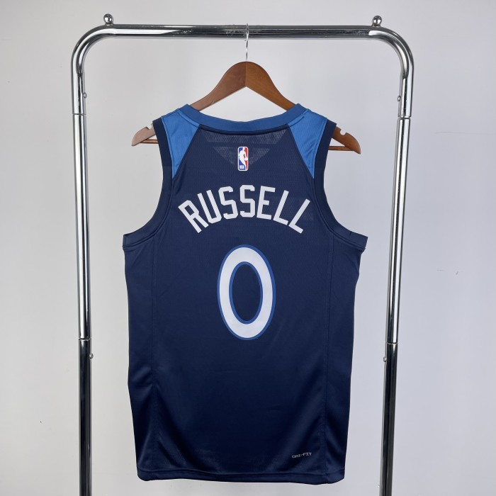 NBA Timberwolves Jersey 2023 Russell #0 Basketball Jersey