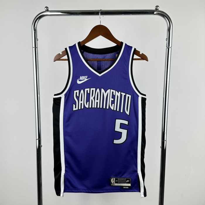 NBA Sacramento Kings Jersey 2025 Fox #5 Basketball Jersey
