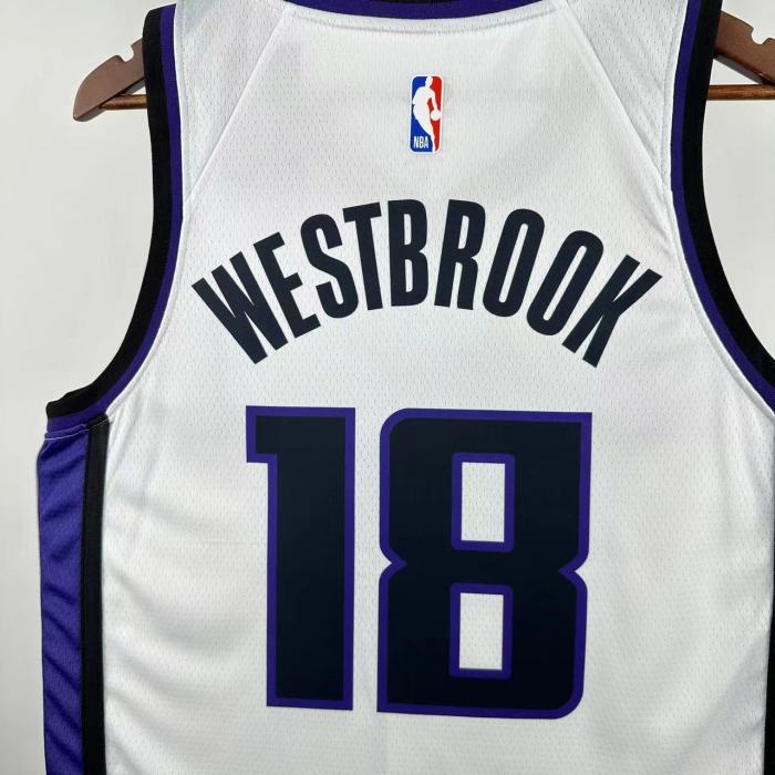 NBA Sacramento Kings Jersey 2024 Westbrook #18 Basketball Jersey