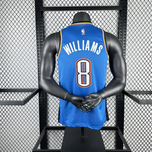 NBA Thunder Jersey 2023 Williams #8 Basketball Jersey