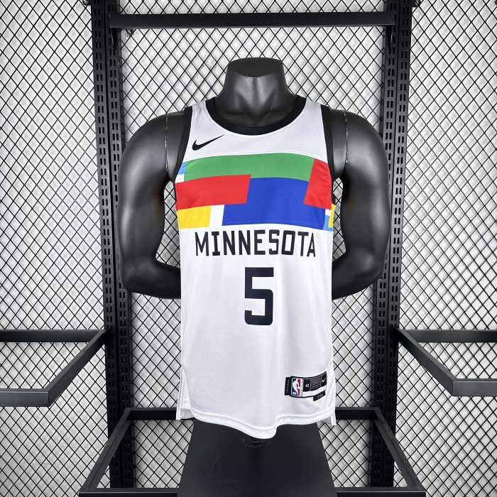 NBA Timberwolves Jersey 2023 Edwards #5 Basketball Jersey