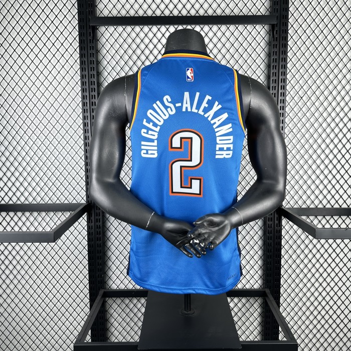 NBA Thunder Jersey 2023 Gilgeous-Alexander #2 Basketball Jersey