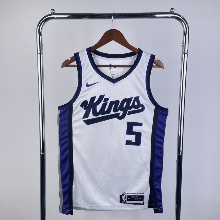 NBA Sacramento Kings Jersey 2024 Fox #5 Basketball Jersey