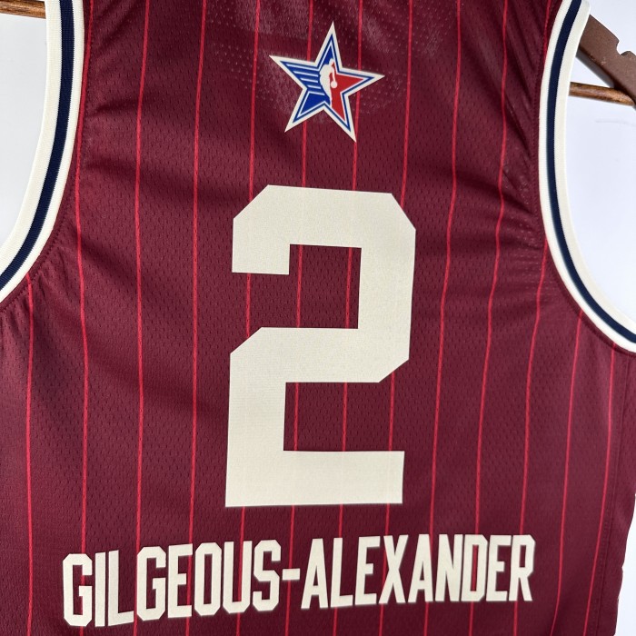 NBA ALL STAR Jersey 2024 Gilgeous-Alexander #2 Basketball Jersey