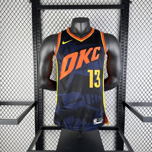 NBA Thunder Jersey 2024 George #13 Basketball Jersey
