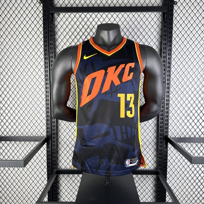 NBA Thunder Jersey 2024 George #13 Basketball Jersey