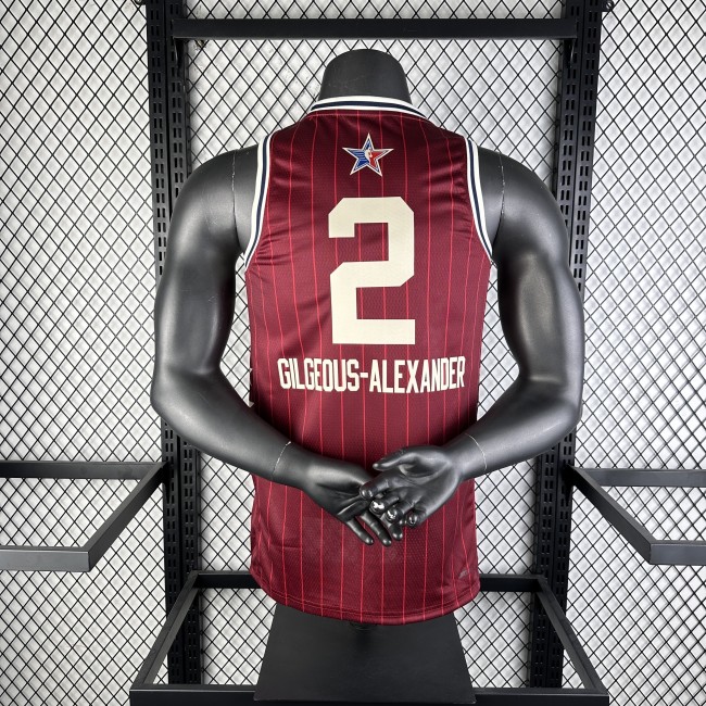 NBA ALL STAR Jersey 2024 Gilgeous-Alexander #2 Basketball Jersey