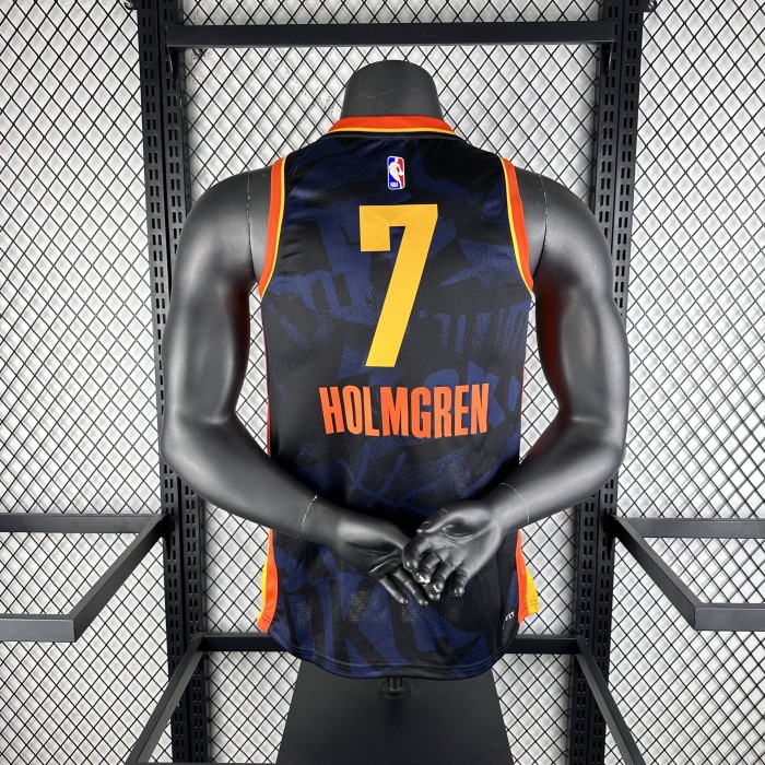 NBA Thunder Jersey 2024 Holmgren #7 Basketball Jersey