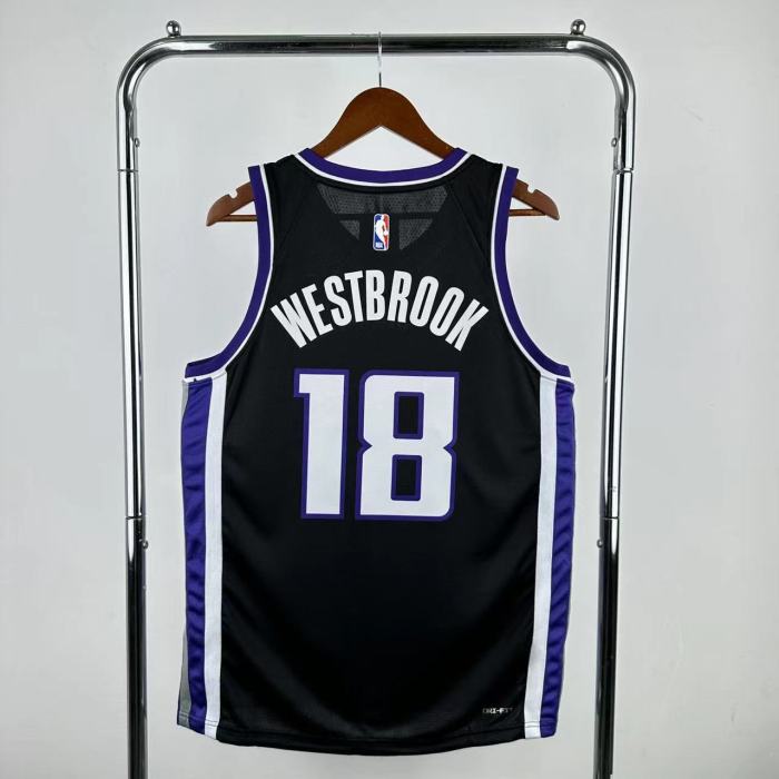 NBA Sacramento Kings Jersey 2024 Westbrook #18 Basketball Jersey