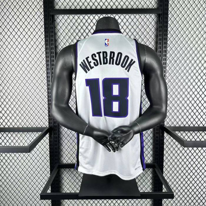 NBA Sacramento Kings Jersey 2024 Westbrook #18 Basketball Jersey