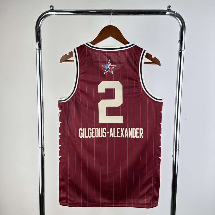 NBA ALL STAR Jersey 2024 Gilgeous-Alexander #2 Basketball Jersey
