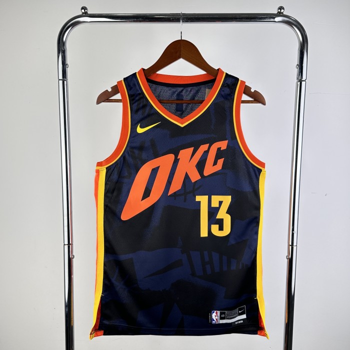 NBA Thunder Jersey 2024 George #13 Basketball Jersey