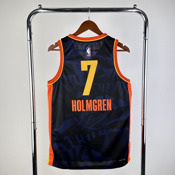 NBA Thunder Jersey 2024 Holmgren #7 Basketball Jersey