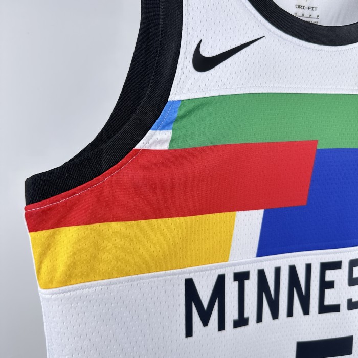 NBA Timberwolves Jersey 2023 Edwards #5 Basketball Jersey