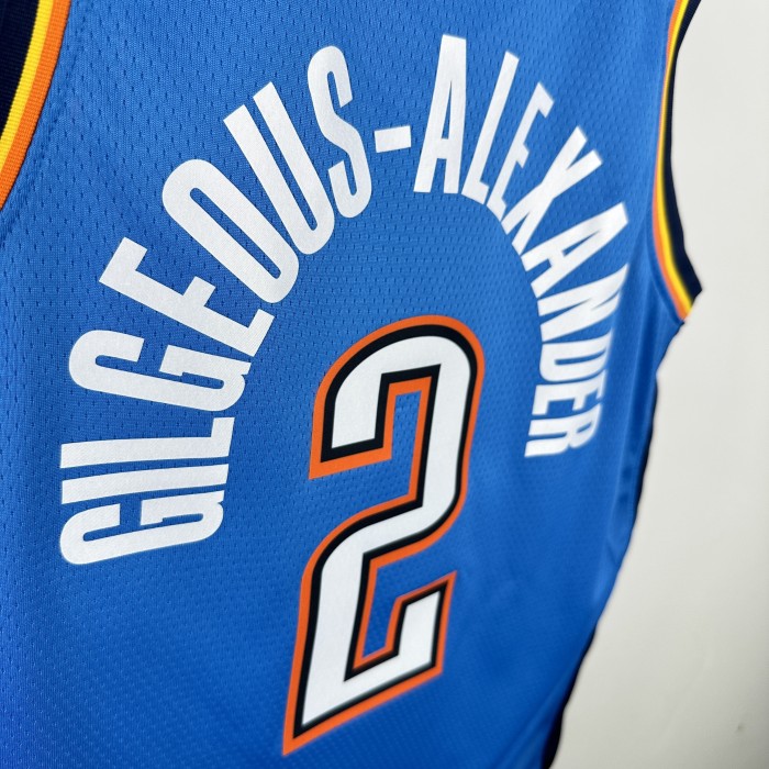 NBA Thunder Jersey 2023 Gilgeous-Alexander #2 Basketball Jersey