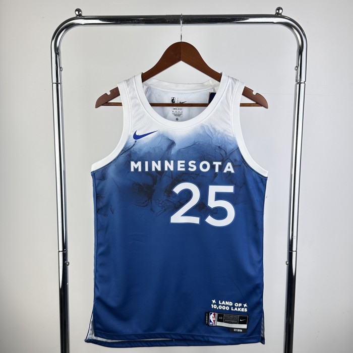 NBA Timberwolves Jersey 2024 Rose #25 Basketball Jersey