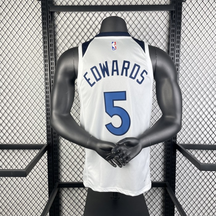 NBA Timberwolves Jersey 2023 Edwards #5 Basketball Jersey