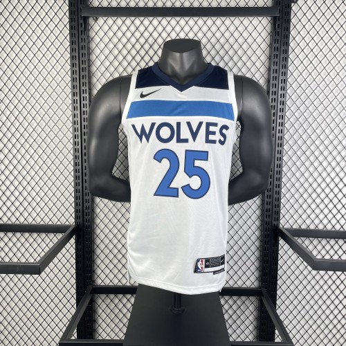 NBA Timberwolves Jersey 2023 Rose #25 Basketball Jersey
