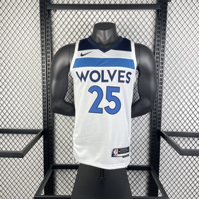 NBA Timberwolves Jersey 2023 Rose #25 Basketball Jersey