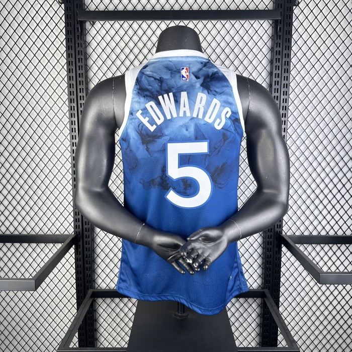 NBA Timberwolves Jersey 2024 Edwards #5 Basketball Jersey