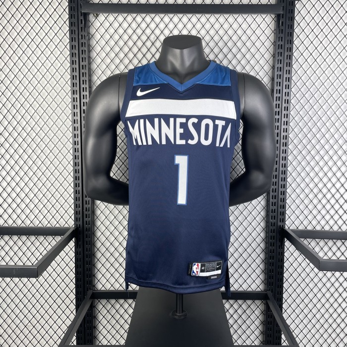 NBA Timberwolves Jersey 2023 Anderson #1 Basketball Jersey