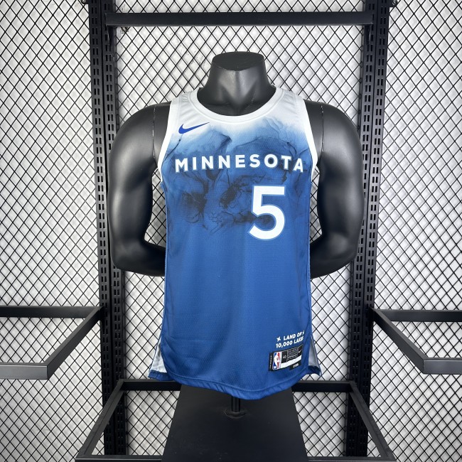 NBA Timberwolves Jersey 2024 Edwards #5 Basketball Jersey