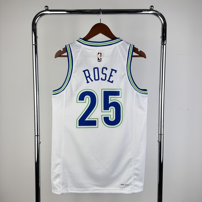 NBA Timberwolves Jersey 2024 Rose #25 Basketball Jersey