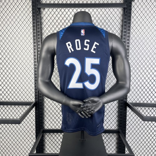 NBA Timberwolves Jersey 2023 Rose #25 Basketball Jersey