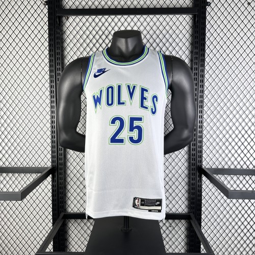 NBA Timberwolves Jersey 2024 Rose #25 Basketball Jersey
