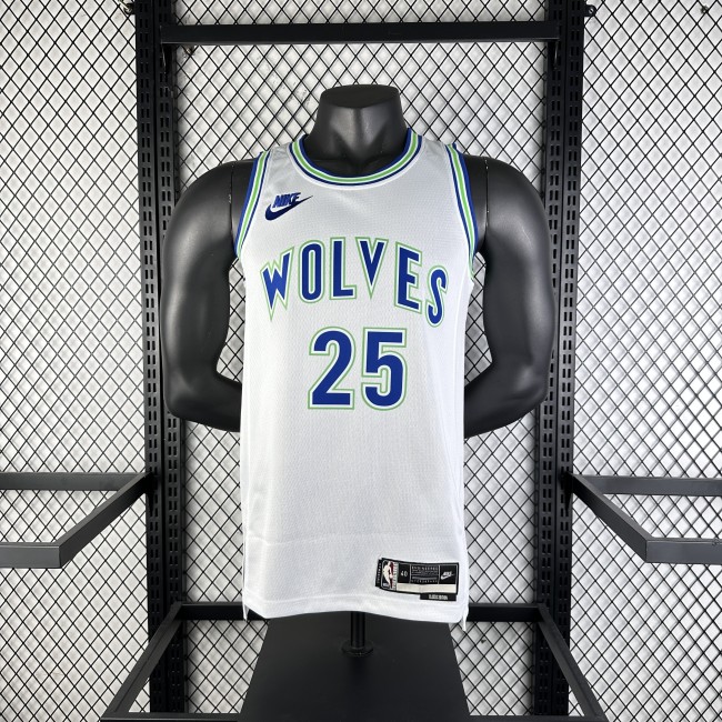 NBA Timberwolves Jersey 2024 Rose #25 Basketball Jersey