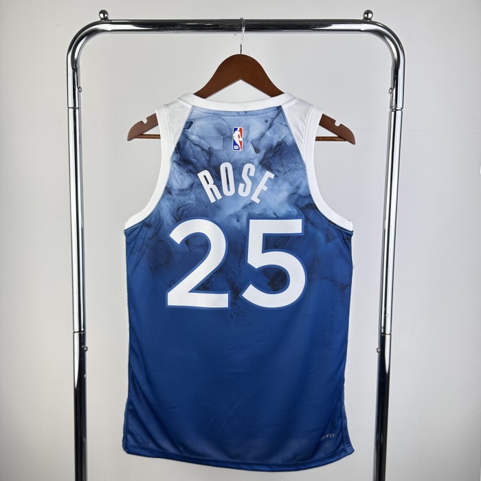 NBA Timberwolves Jersey 2024 Rose #25 Basketball Jersey