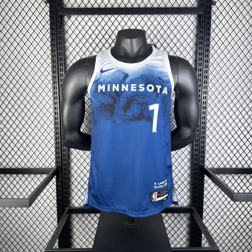NBA Timberwolves 2024 Anderson #1 Basketball Jersey