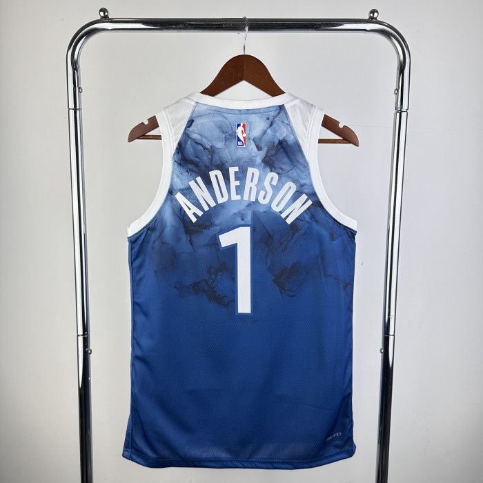NBA Timberwolves 2024 Anderson #1 Basketball Jersey