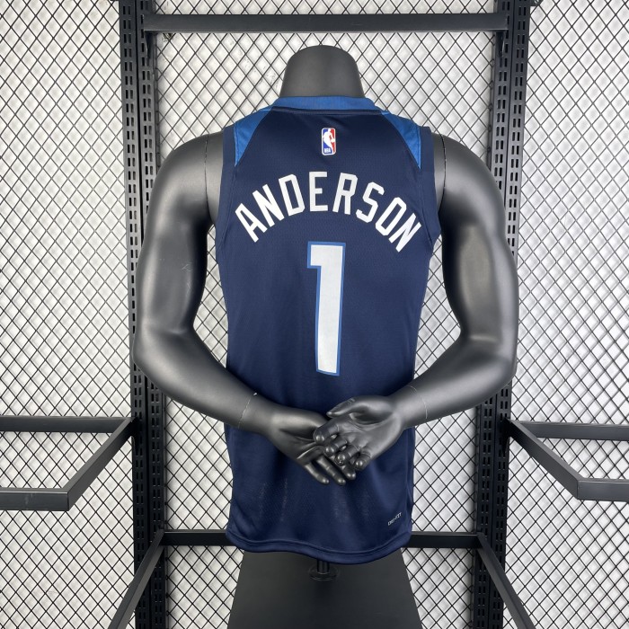 NBA Timberwolves Jersey 2023 Anderson #1 Basketball Jersey