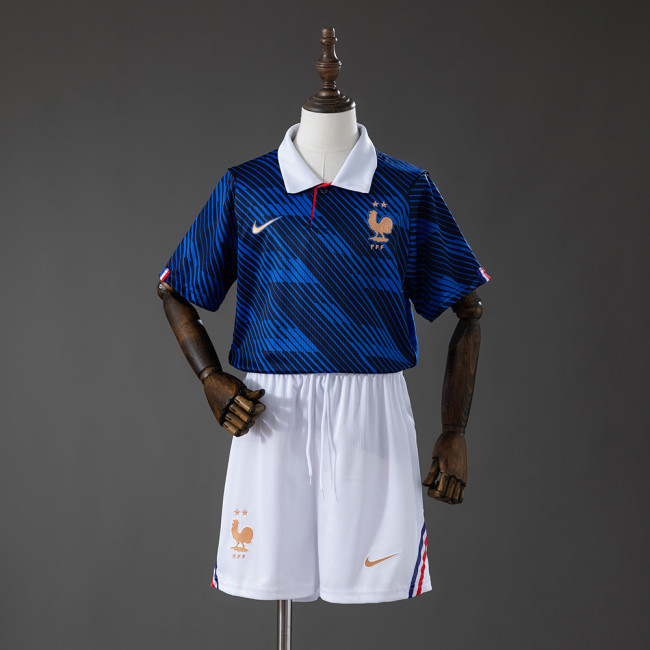 Kids France Home Jersey 2026 World Cup Football Kit Soccer Shirt