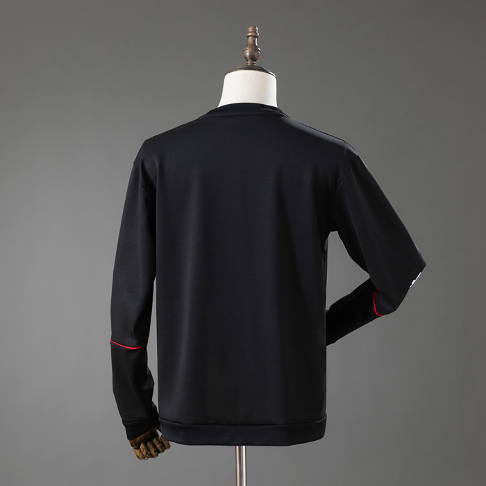 Man United Black Jersey 1990-1992 Long Sleeves Football Kit Soccer Shirt