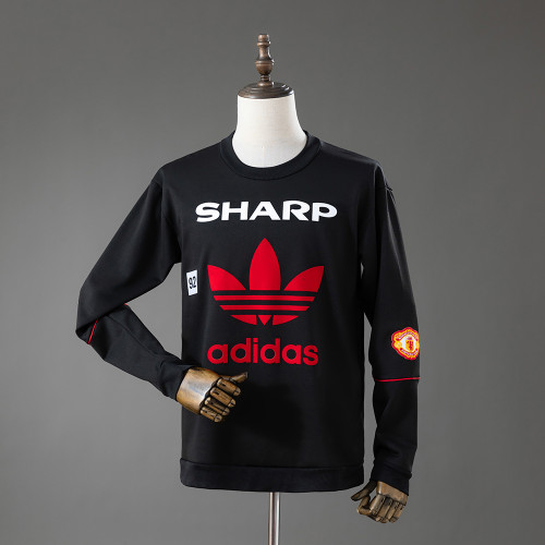 Man United Black Jersey 1990-1992 Long Sleeves Football Kit Soccer Shirt