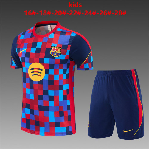 Kids Barcelona Training Tracksuits 2026-2027 Football Kit Soccer Jersey
