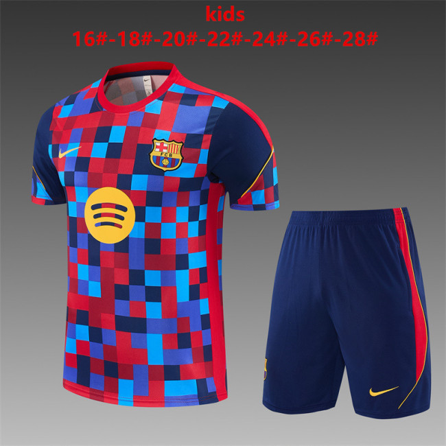 Kids Barcelona Training Tracksuits 2026-2027 Football Kit Soccer Jersey