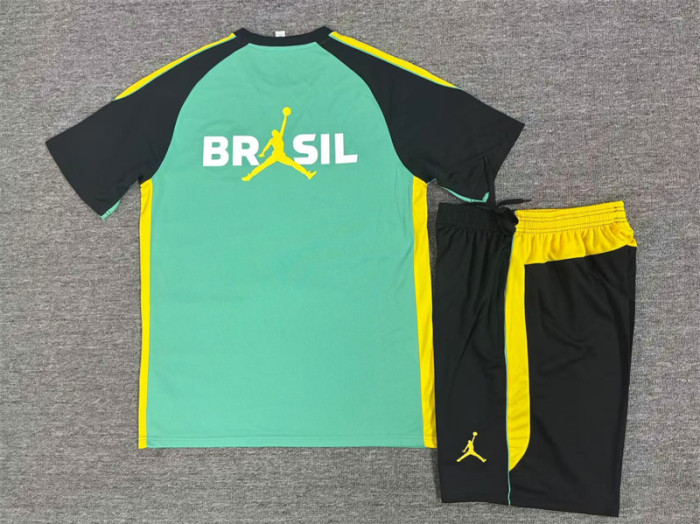 Kids Brazil Training Tracksuits 2026 Football Kit Soccer Jersey