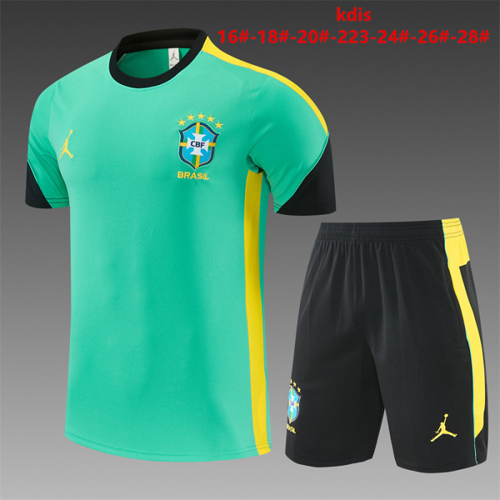 Kids Brazil Training Tracksuits 2026 Football Kit Soccer Jersey