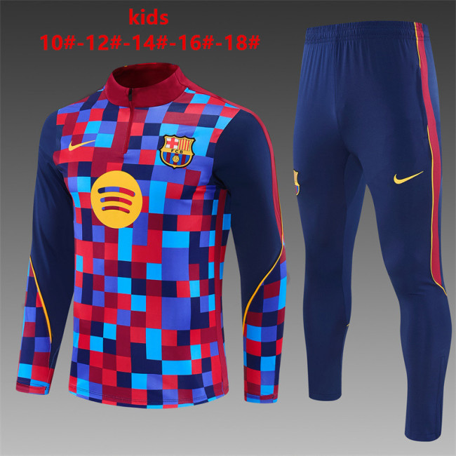 Kids Barcelona Training Tracksuits 2026-2027 Football Kit Soccer Jersey