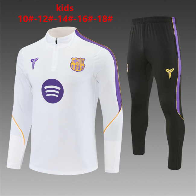 Kids Barcelona Training Tracksuits 2026-2027 Football Kit Soccer Jersey