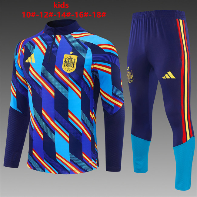 Kids Spain Training Tracksuits 2026 Football Kit Soccer Jersey