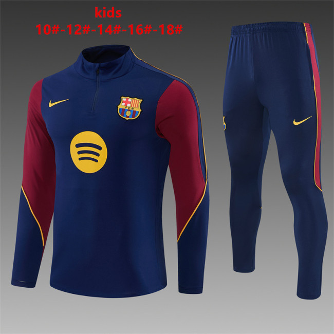 Kids Barcelona Training Tracksuits 2026-2027 Football Kit Soccer Jersey
