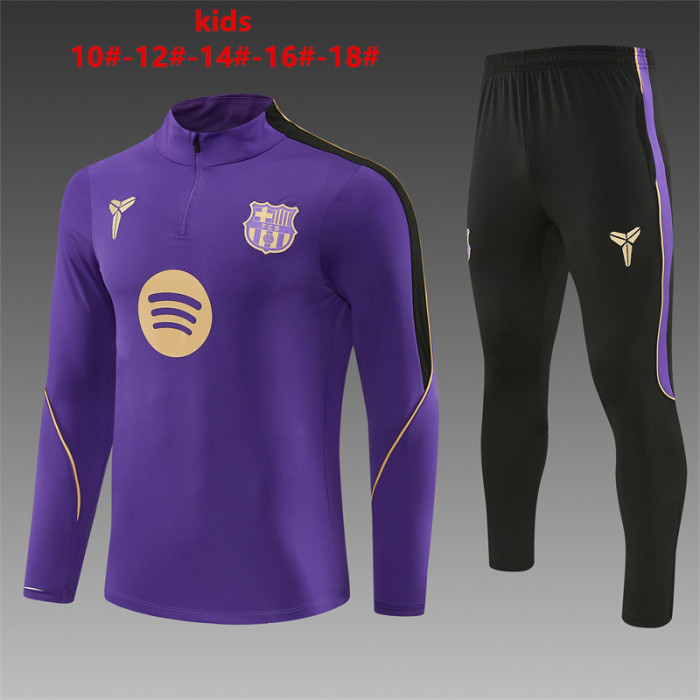 Kids Barcelona Training Tracksuits 2026-2027 Football Kit Soccer Jersey