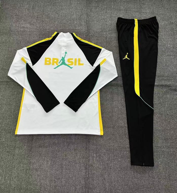 Kids Brazil Training Tracksuits 2026 Football Kit Soccer Jersey