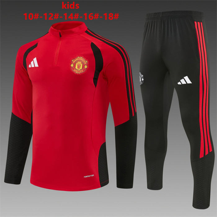 Kids Man United Training Tracksuits 2026-2027 Football Kit Soccer Jersey