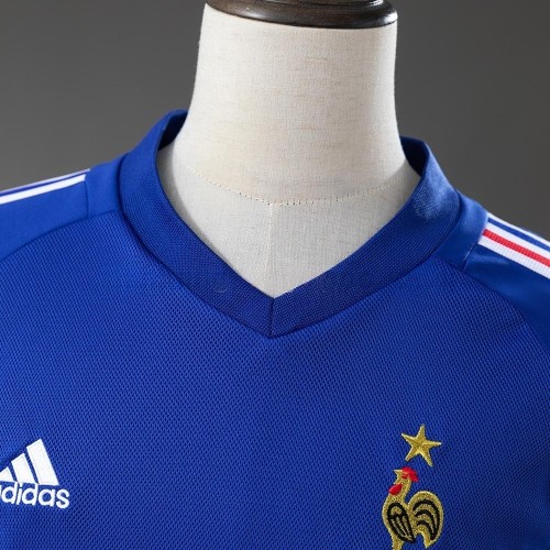 France Home Jersey 2002 Retro Football Kit Soccer Shirt