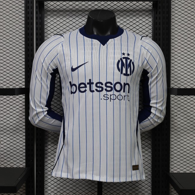 Player Version Inter Milan Away Jersey 2026-2027 Long Sleeves Football Kit Soccer Shirt